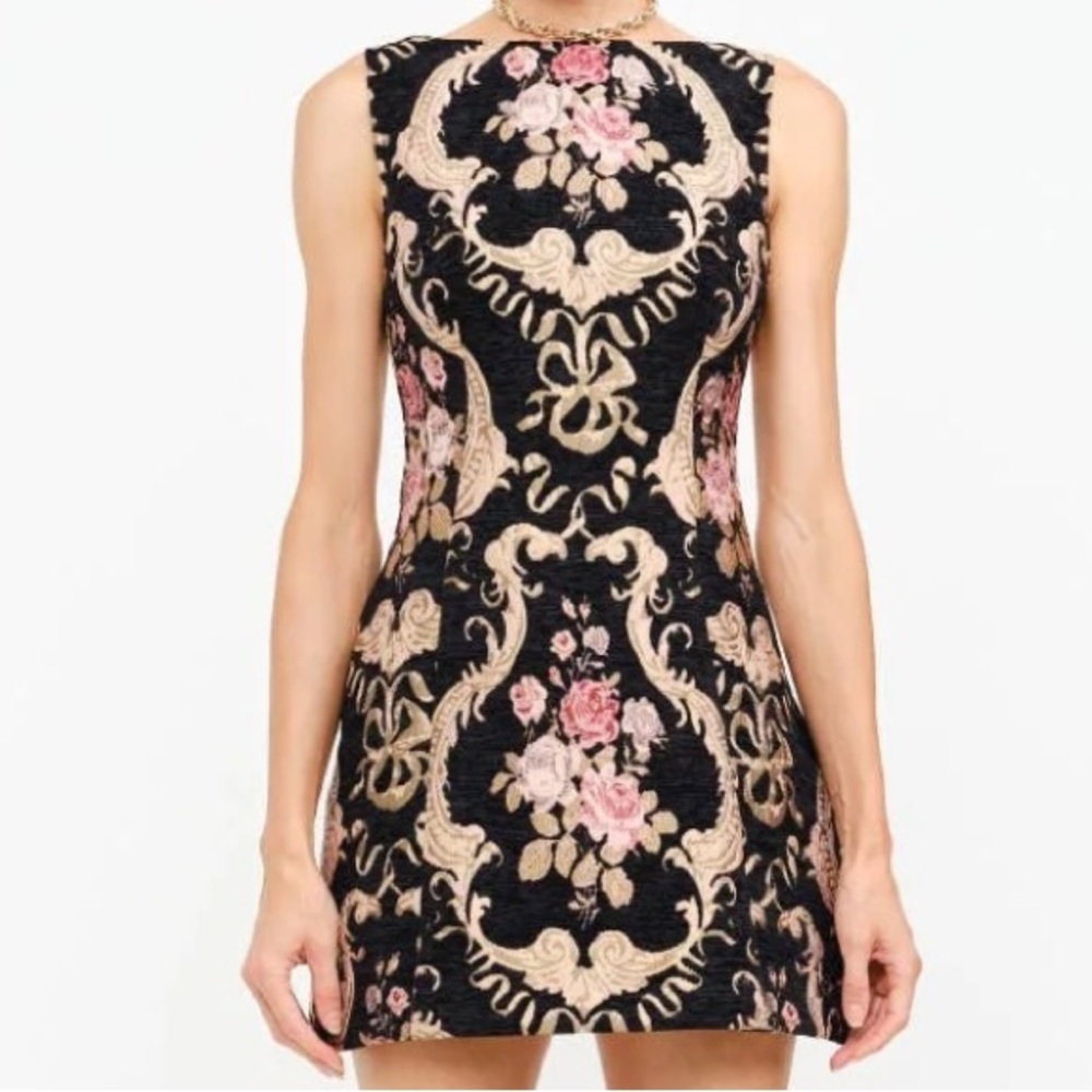 Pink Floral Brocade Dress! Gorgeous!